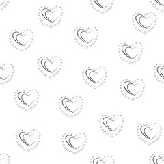 Naklejka premium Heart seamless pattern