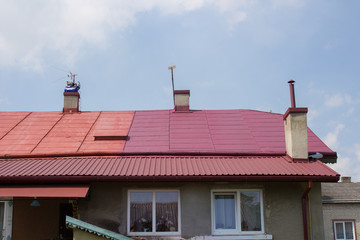 roof half painted