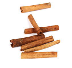 cinnamon sticks isolated on white background
