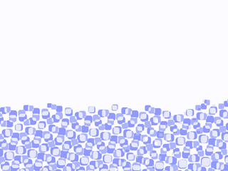 Light background with pattern at bottom and space for text. Abstract pattern from squares with rounded corners. 