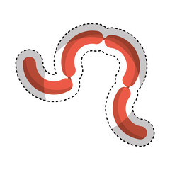 delicious sausage isolated icon vector illustration design