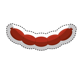 delicious sausage isolated icon vector illustration design