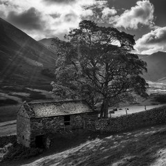 Old barn in the Lake District area in England