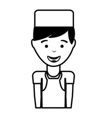 butcher avatar character icon vector illustration design