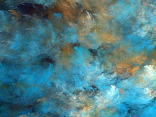 Abstract shapes made of fractal textures.