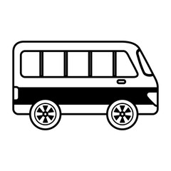 van vehicle isolated icon vector illustration design