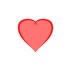 Fototapeta premium Heart pink isolated
