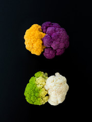 Caulifower of different colours