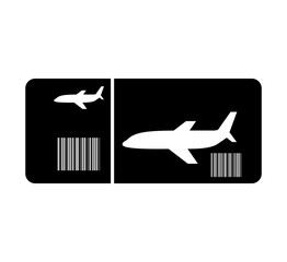 ticket flight isolated icon vector illustration design