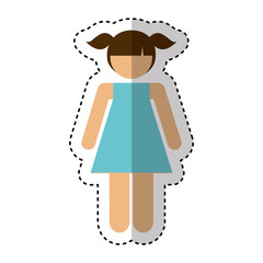 young woman avatar character vector illustration design