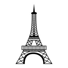 eiffel tower isolated icon vector illustration design