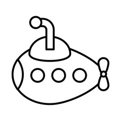 cute submarine toy isolated icon vector illustration design