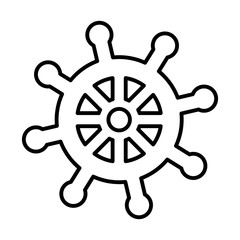 Obraz premium timon ship maritime icon vector illustration design