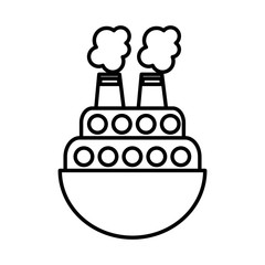 ship boat toy isolated icon vector illustration design