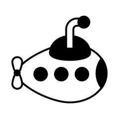 cute submarine toy isolated icon vector illustration design