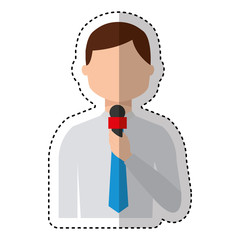 news presenter avatar character vector illustration design