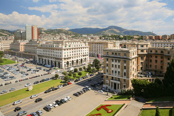 Fototapeta na wymiar Downtown Genoa in Italy