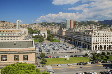 Downtown Genoa in Italy