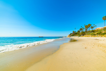 Sandy shore in Laguna Beach