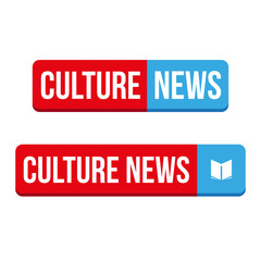 Culture News button vector