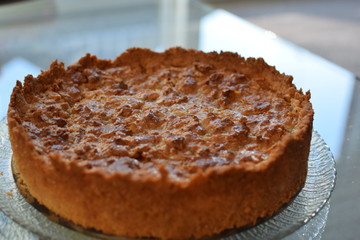 delicious apple pie with almonds