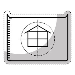 house construction plane isolated icon vector illustration design
