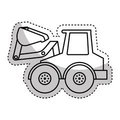 Fototapeta na wymiar excavator vehicle isolated icon vector illustration design