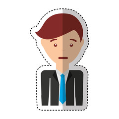 businessman character isolated icon vector illustration design