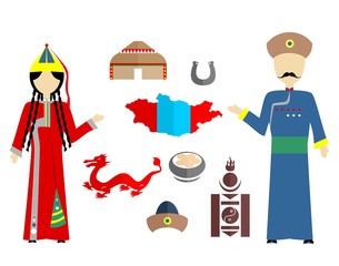 mongol flat design