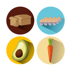 delicious and healthy breakfast icon vector illustration design