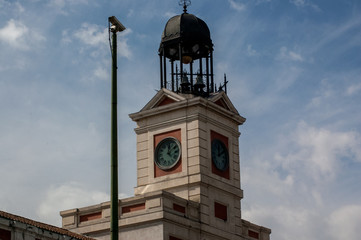 Fototapeta na wymiar Reloj de Puerta del Sol