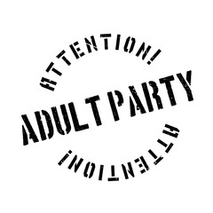 Adult Party rubber stamp