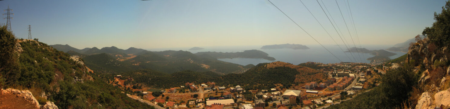 Panorama Mittelmeerk&uuml;ste T&uuml;rkei Antalya, Kmer und Side. Tourismusgebiete T&uuml;rkei.