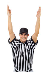 Referee: Football Official Signals a Touchdown