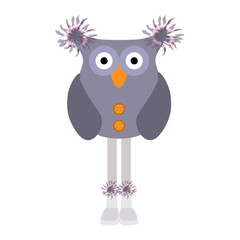 Vector illustration of a owl on a white background