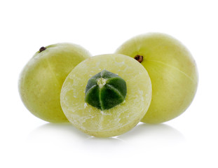 Indian gooseberry isolated on white background