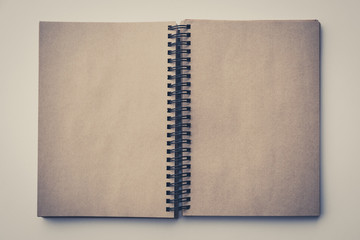 open book, empty pages vintage look