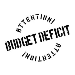 Budget Deficit rubber stamp