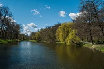 Fototapeta na wymiar Park Oruński w Gdańsku 