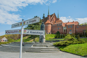 Sign in Frombork, Poland.  © DawidDobosz