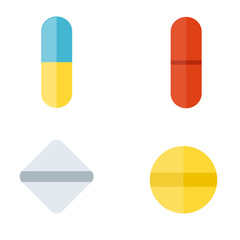 Tablet pills vector illustration.