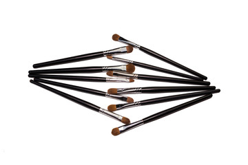 a set of brushes for a make-up.