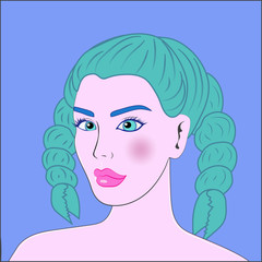 Cancer beautiful girl portrait