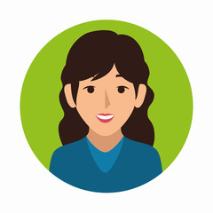 businesswoman character avatar isolated vector illustration design