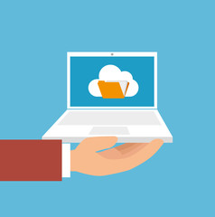 cloud security data icon vector illustration design