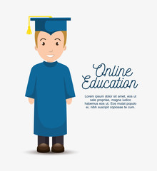 online education concept icon vector illustration design