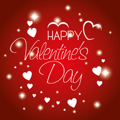 happy valentines day card vector illustration design