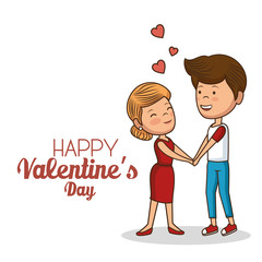 lovely couple valentines day vector illustration design