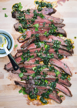 Grilled Flank Steak with Chimichurri 