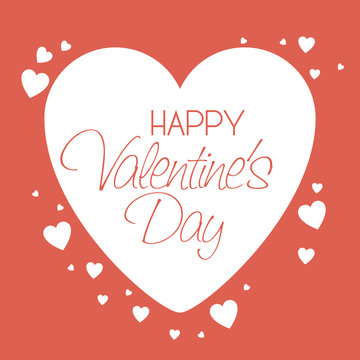happy valentines day card vector illustration design
